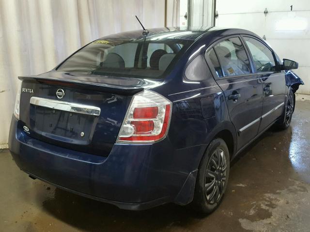 3N1AB6AP8CL700503 - 2012 NISSAN SENTRA 2.0 BLUE photo 4