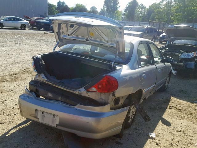 KNAFB121835261722 - 2003 KIA SPECTRA BA GRAY photo 4