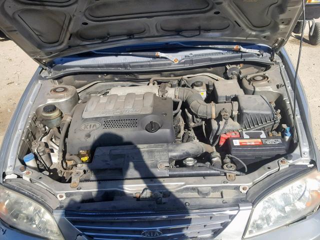 KNAFB121835261722 - 2003 KIA SPECTRA BA GRAY photo 7