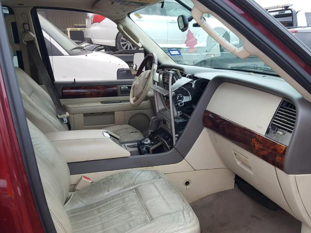 5LMFU27R24LJ35413 - 2004 LINCOLN NAVIGATOR Бордовый фото 5