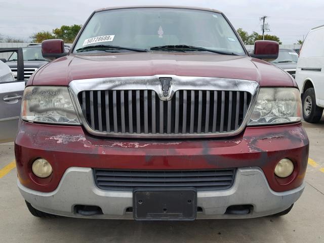 5LMFU27R24LJ35413 - 2004 LINCOLN NAVIGATOR Бордовый фото 9