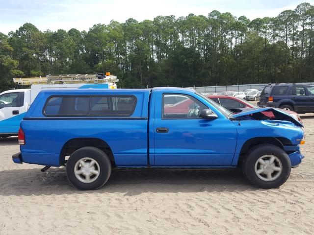 1B7FL26P7WS723259 - 1998 DODGE DAKOTA BLUE photo 9