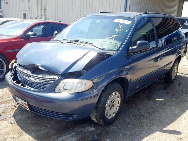 2C4GP44311R298569 - 2001 CHRYSLER TOWN & COU BLUE photo 2