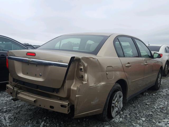1G1ZS51F96F162211 - 2006 CHEVROLET MALIBU LS ოქროსფერი ფოტო 4
