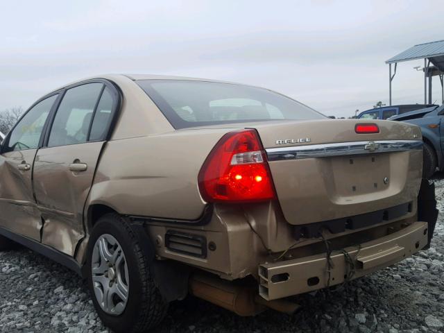 1G1ZS51F96F162211 - 2006 CHEVROLET MALIBU LS ოქროსფერი ფოტო 9