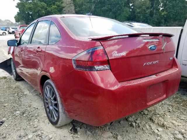 1FAHP3GN4BW187444 - 2011 FORD FOCUS SES RED photo 3