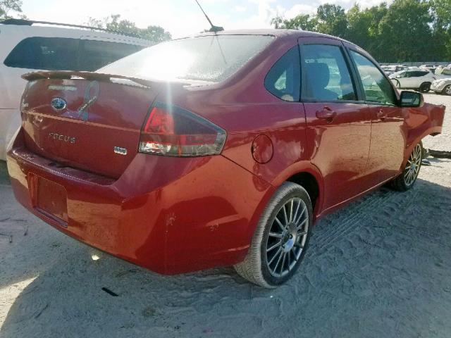 1FAHP3GN4BW187444 - 2011 FORD FOCUS SES RED photo 4