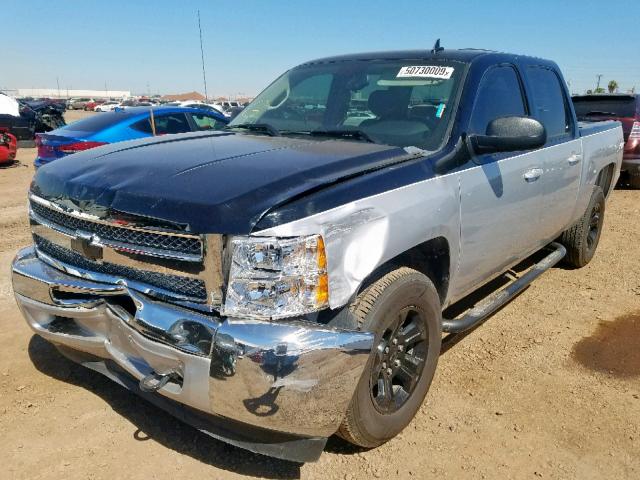 3GCPCSE0XDG312287 - 2013 CHEVROLET SILVERADO TWO TONE photo 2