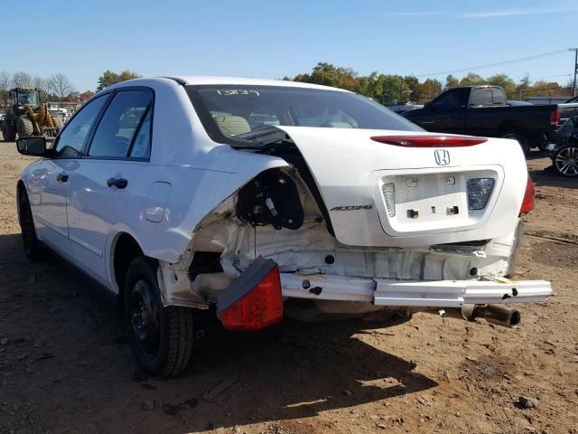 1HGCM56197A074571 - 2007 HONDA ACCORD VAL WHITE photo 3