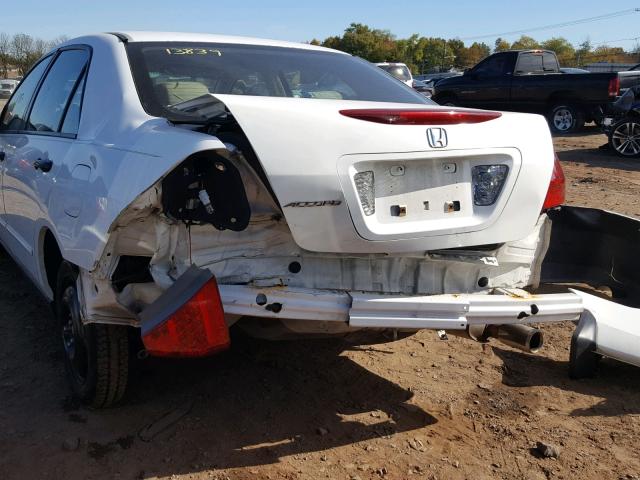 1HGCM56197A074571 - 2007 HONDA ACCORD VAL WHITE photo 9