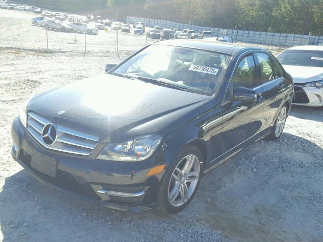 WDDGF4HB0DR244684 - 2013 MERCEDES-BENZ C 250 BLACK photo 2