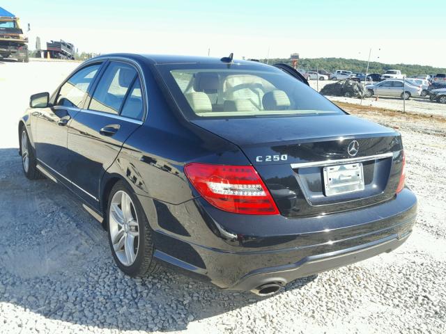 WDDGF4HB0DR244684 - 2013 MERCEDES-BENZ C 250 BLACK photo 3