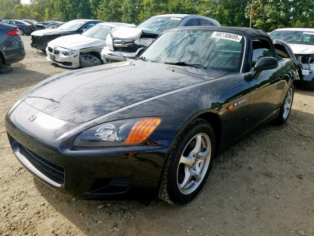 JHMAP11411T005777 - 2001 HONDA S2000 BLACK photo 2