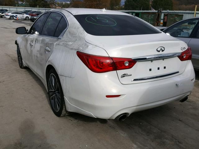 JN1BV7AP7EM690427 - 2014 INFINITI Q50 BASE WHITE photo 3