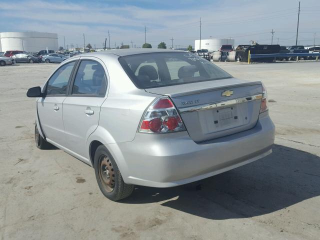 KL1TD5DE0AB134783 - 2010 CHEVROLET AVEO LS SILVER photo 3