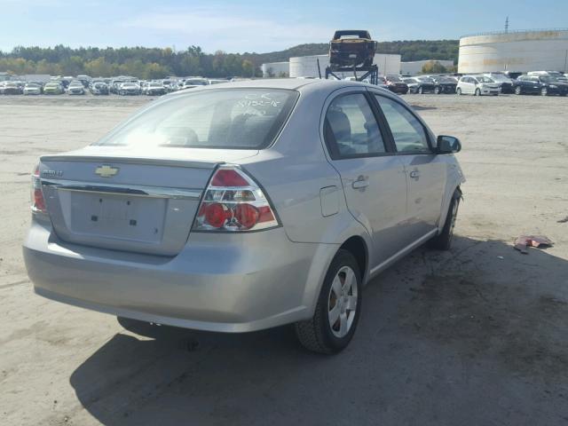 KL1TD5DE0AB134783 - 2010 CHEVROLET AVEO LS SILVER photo 4