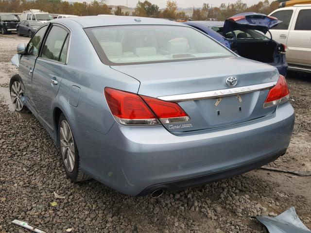 4T1BK3DB2BU391708 - 2011 TOYOTA AVALON BAS BLUE photo 3