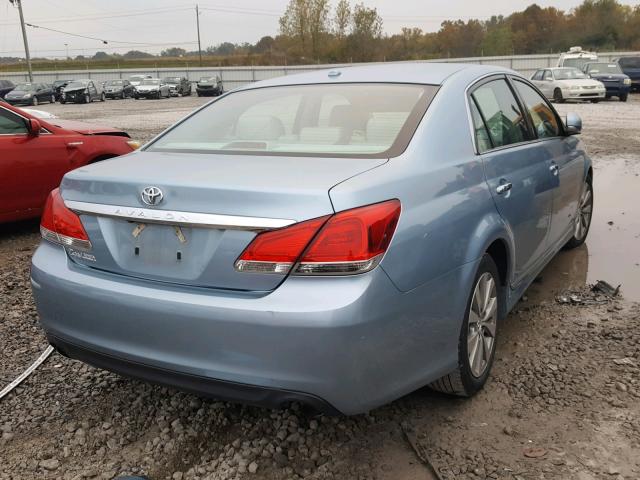 4T1BK3DB2BU391708 - 2011 TOYOTA AVALON BAS BLUE photo 4