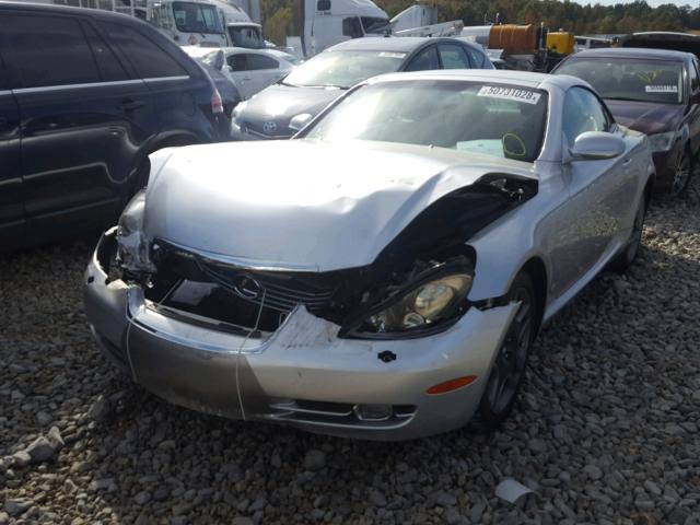 JTHFN48Y669007695 - 2006 LEXUS SC 430 SILVER photo 2