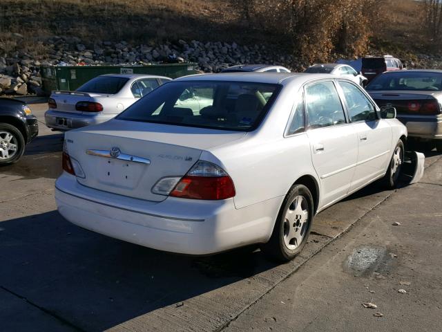 4T1BF28B33U336629 - 2003 TOYOTA AVALON WHITE photo 4