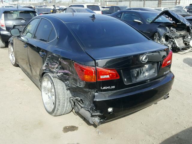 JTHBK262572041468 - 2007 LEXUS IS 250 BLACK photo 3