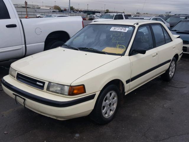 JM1BG2267N0462872 - 1992 MAZDA PROTEGE LX CREAM photo 2