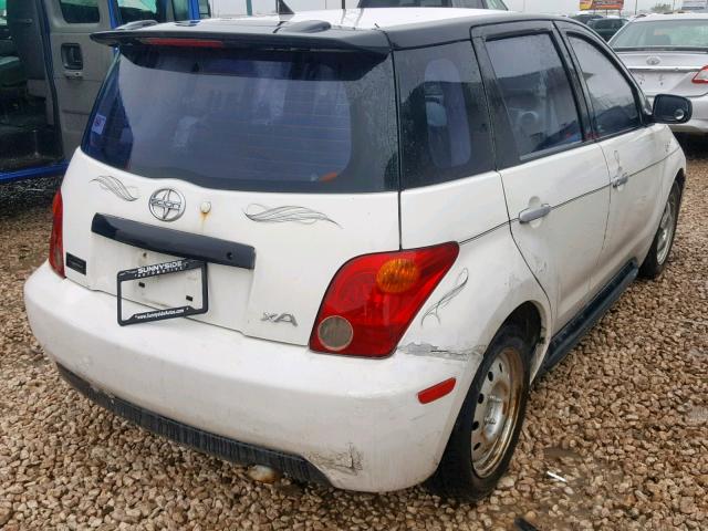 JTKKT624840066863 - 2004 TOYOTA SCION XA WHITE photo 4