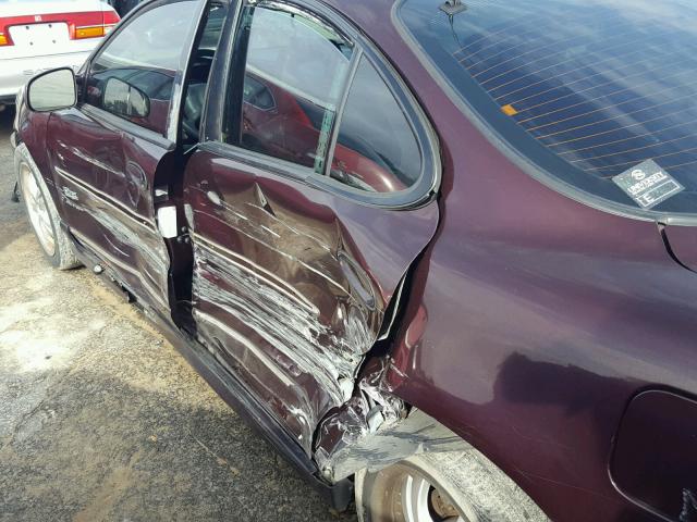 1G2WP52K82F204843 - 2002 PONTIAC GRAND PRIX BURGUNDY photo 9