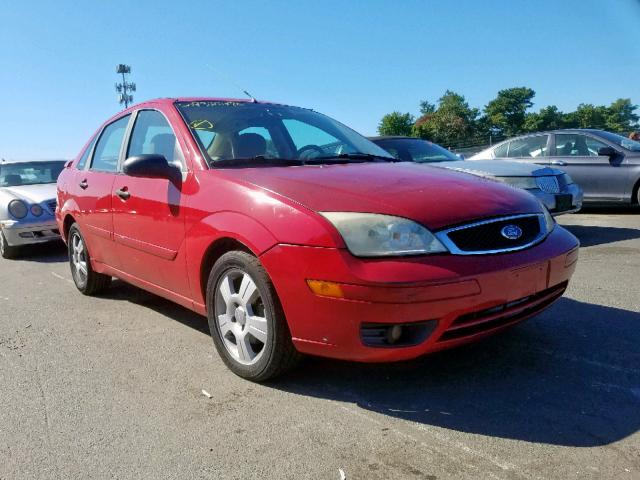 1FAHP34N27W265098 - 2007 FORD FOCUS ZX4 RED photo 1