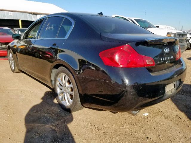 JNKCV61E89M307223 - 2009 INFINITI G37 BASE BLACK photo 3