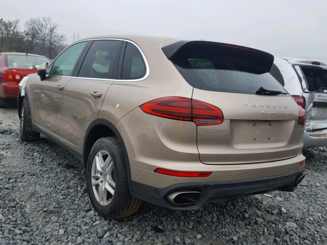 WP1AA2A22GLA00621 - 2016 PORSCHE CAYENNE GOLD photo 3