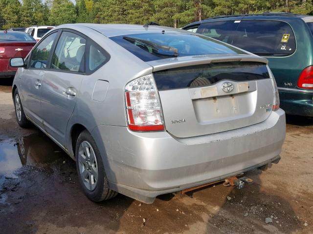 JTDKB20UX77601418 - 2007 TOYOTA PRIUS SILVER photo 3