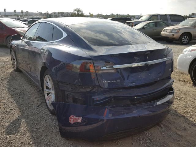 5YJSA1E20HF219480 - 2017 TESLA MODEL S BLUE photo 3