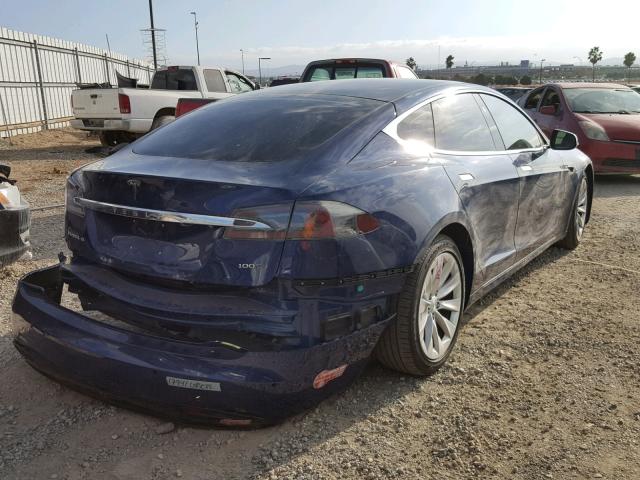 5YJSA1E20HF219480 - 2017 TESLA MODEL S BLUE photo 4