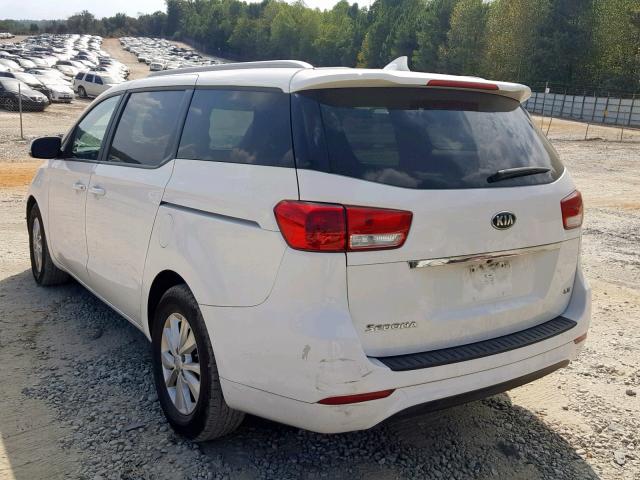 KNDMB5C1XF6044929 - 2015 KIA SEDONA LX WHITE photo 3