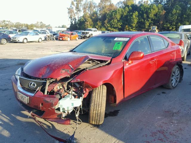 JTHCK262X72017137 - 2007 LEXUS IS 250 RED photo 2