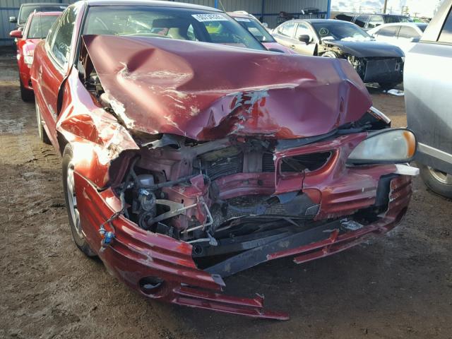 1G2NE12T11M623940 - 2001 PONTIAC GRAND AM S BURGUNDY photo 9