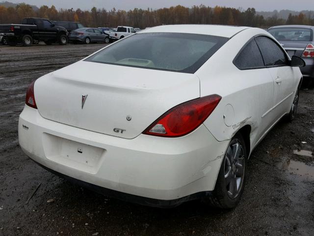 1G2ZH17N074115261 - 2007 PONTIAC G6 GT WHITE photo 4