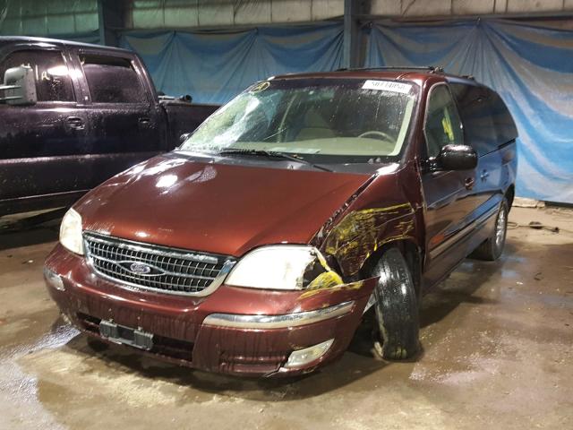 2FMZA5242YBD05636 - 2000 FORD WINDSTAR S MAROON photo 2