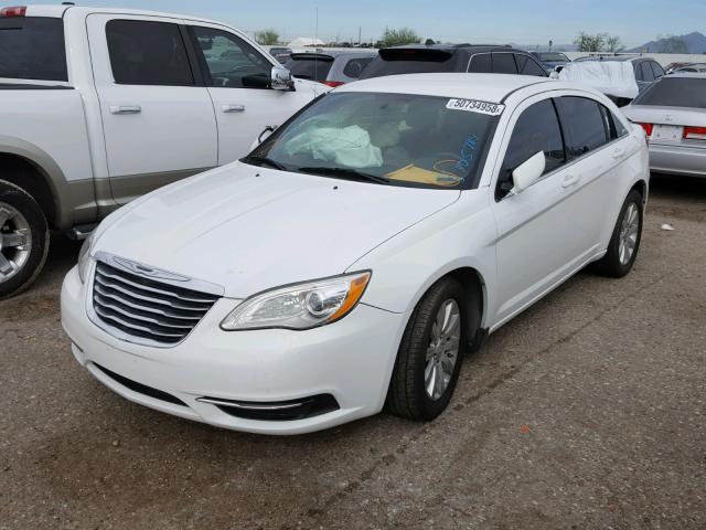 1C3CCBBG1EN105784 - 2014 CHRYSLER 200 TOURIN WHITE photo 2