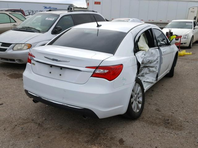 1C3CCBBG1EN105784 - 2014 CHRYSLER 200 TOURIN WHITE photo 4