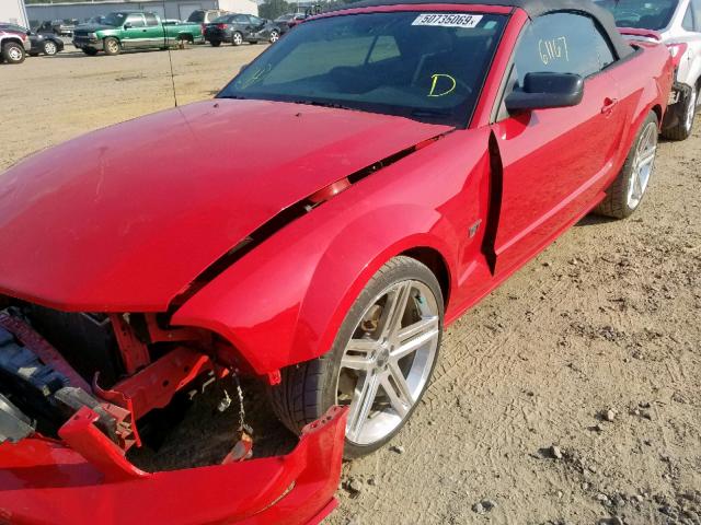 1ZVHT85H465233315 - 2006 FORD MUSTANG GT RED photo 9