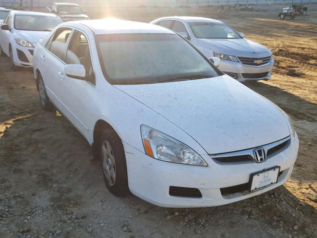 3HGCM56477G705281 - 2007 HONDA ACCORD LX WHITE photo 1