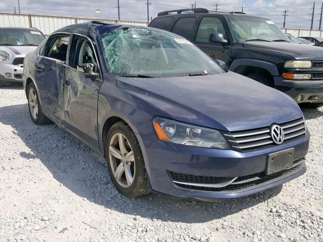 1VWBP7A37CC086526 - 2012 VOLKSWAGEN PASSAT SE BLUE photo 1