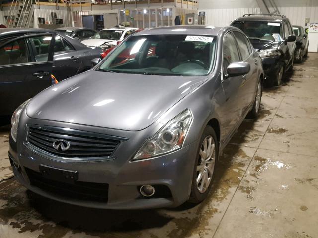 JN1CV6AR5AM457558 - 2010 INFINITI G37 GRAY photo 2