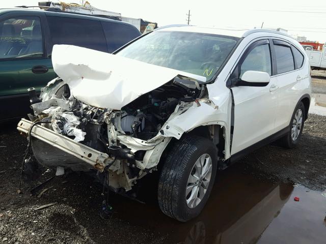 5J6RM4H77CL083377 - 2012 HONDA CR-V EXL WHITE photo 2