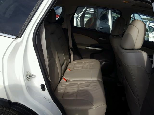 5J6RM4H77CL083377 - 2012 HONDA CR-V EXL WHITE photo 6