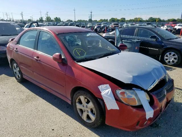 KNAFE121285015442 - 2008 KIA SPECTRA EX RED photo 1