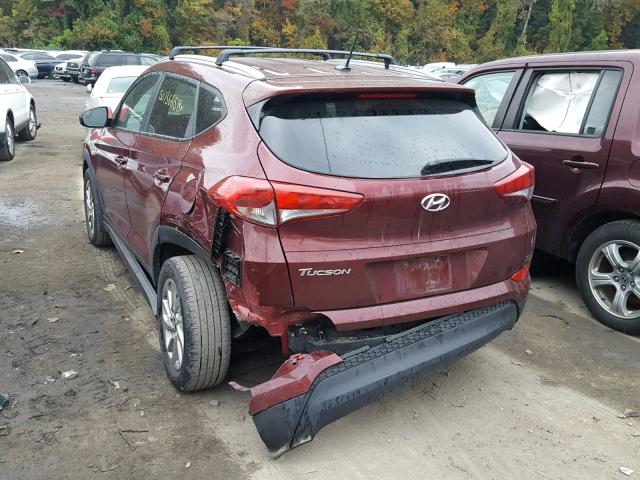 KM8J33A4XGU197305 - 2016 HYUNDAI TUCSON LIM MAROON photo 3