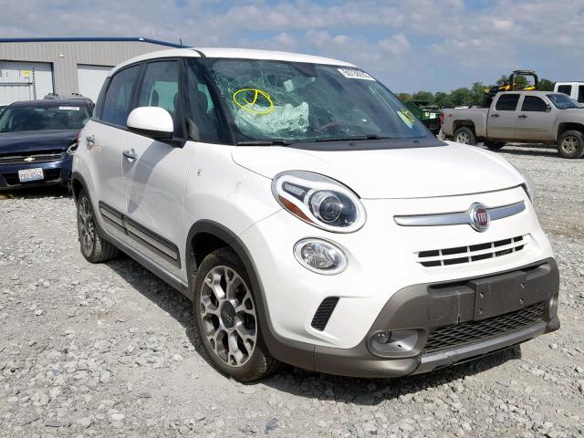 ZFBCFADH5EZ016489 - 2014 FIAT 500L TREKK WHITE photo 1